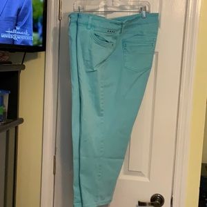 Chico’s so slimming jeans nice color. Aqua.